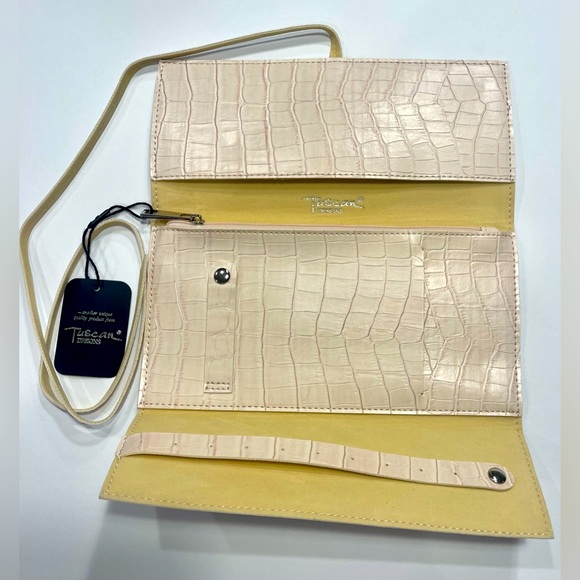 Tuscan Designs Light Pink Animal Print Travel Jewelry Case NWT - Picture 4 of 5